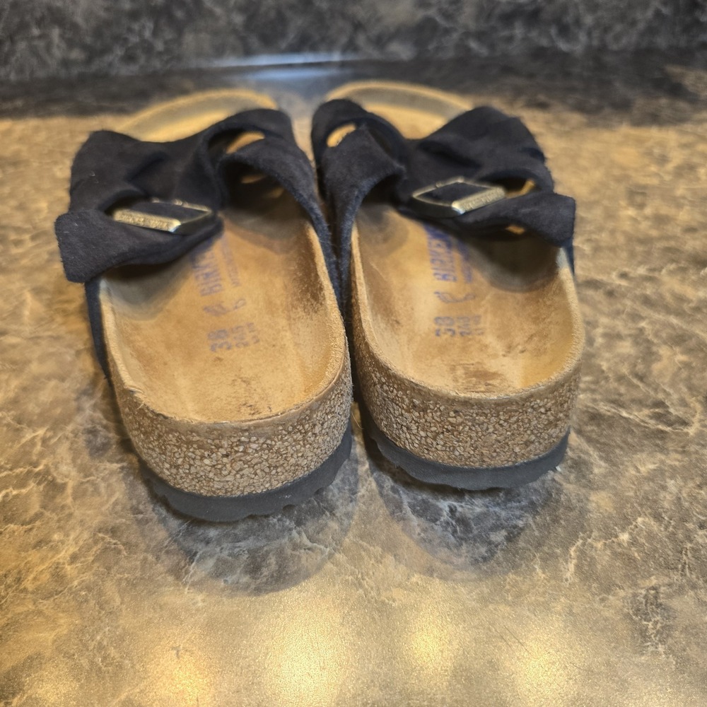 Birkenstock Navy Blue Lugano Suede Sandals, Size 7, GUC. SAME DAY SHIPPING! - Picture 4 of 5